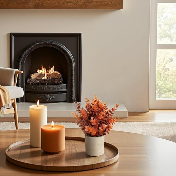 2 PCS Small Fake Eucalyptus Plant Artificial Potted Plants Indoor for Desk, Shel - Picture 2 of 8